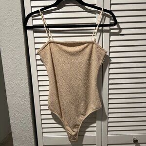 Sparkly Beige Romper